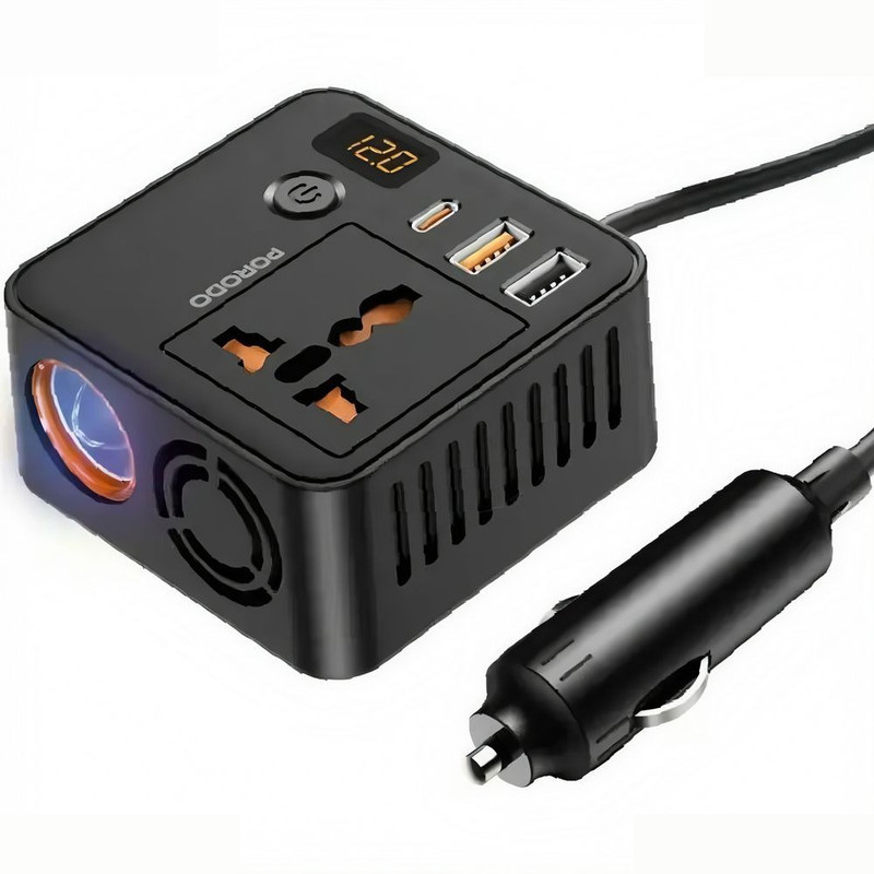مبدل برق خودرو پرودو مدل Universal PD-FWCH057 200W مبدل برق خودرو پرودو مدل Universal PD-FWCH057 200W