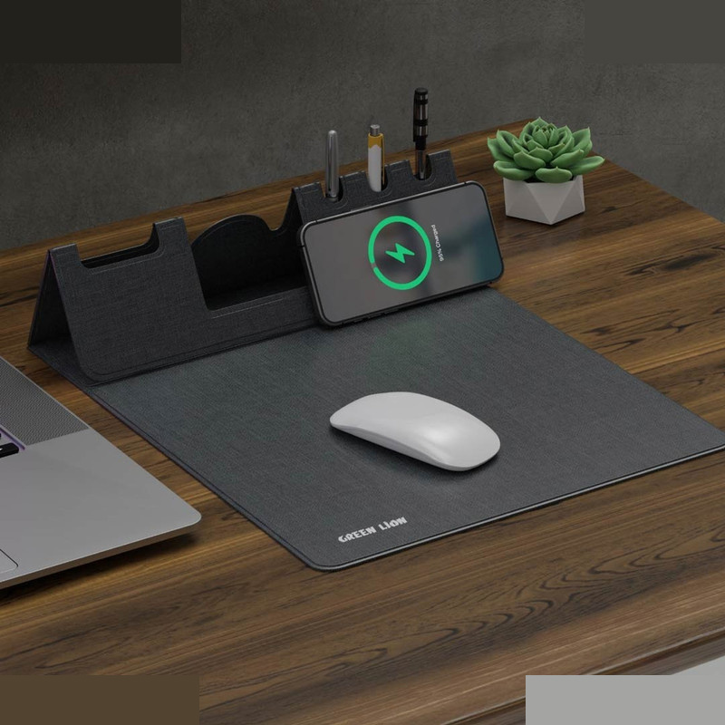 ماوس پد گرین لاین مدل Wireless Charger GNMSPADWIRGY ماوس پد گرین لاین مدل Wireless Charger GNMSPADWIRGY