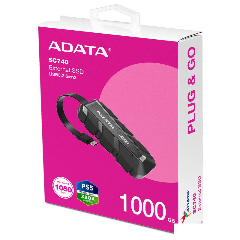 اس اس دی اکسترنال ای دیتا مدل SC740 ظرفیت 1000 گیگابایت رابط USB 3.2 Gen2 اس اس دی اکسترنال ای دیتا مدل SC740 ظرفیت 1000 گیگابایت رابط USB 3.2 Gen2