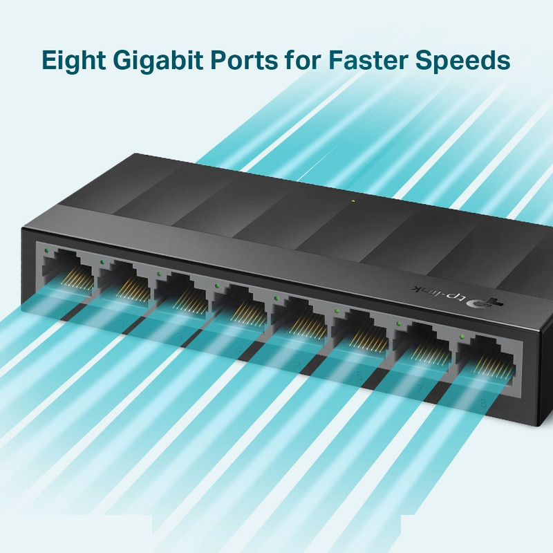 سوییچ 8 پورت گیگابیتی و دسکتاپ تی پی-لینک مدل LS1008G سوییچ 8 پورت گیگابیتی و دسکتاپ تی پی-لینک مدل LS1008G