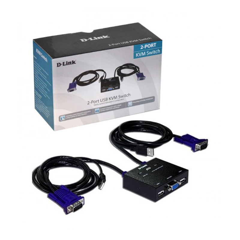 سوییچ 2 پورت USB KVM دی-لینک مدل KVM-222 سوییچ 2 پورت USB KVM دی-لینک مدل KVM-222