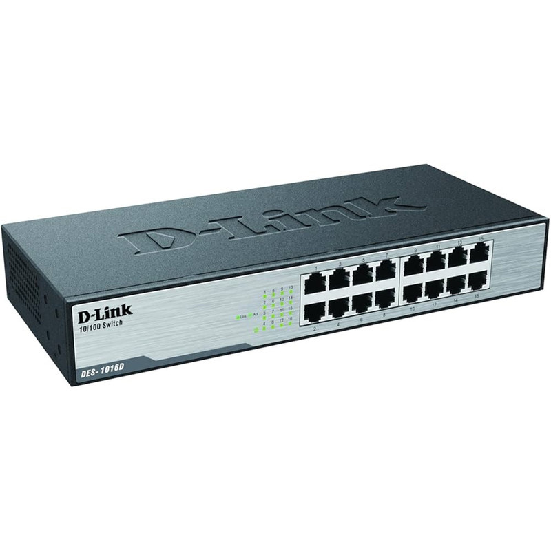 سوییچ 16 پورت گیگابیتی، غیر مدیریتی و دسکتاپ دی-لینک مدل DGS-1016D سوییچ 16 پورت گیگابیتی، غیر مدیریتی و دسکتاپ دی-لینک مدل DGS-1016D