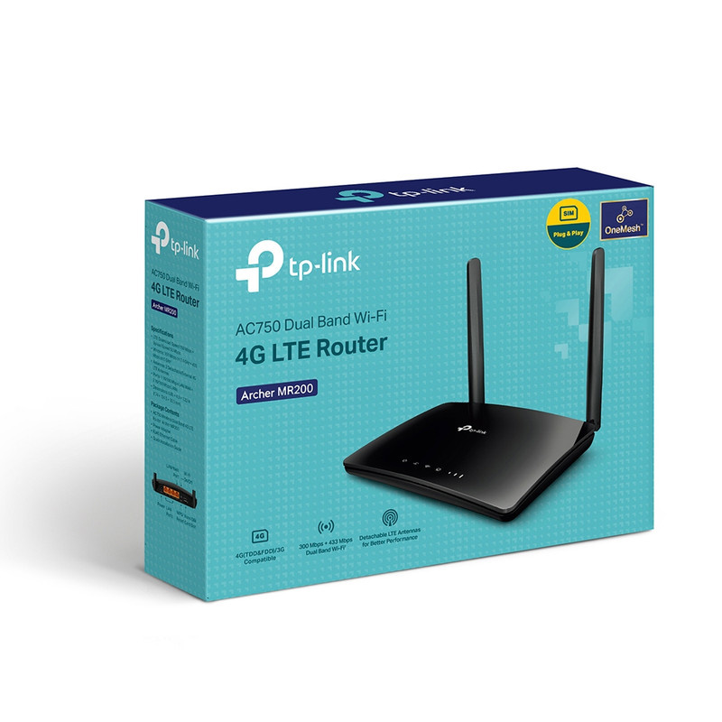 مودم 3G/4G تیپیلینک Archer MR200 روتر بیسیم دو بانده AC750 مودم 3G/4G تیپیلینک Archer MR200 روتر بیسیم دو بانده AC750