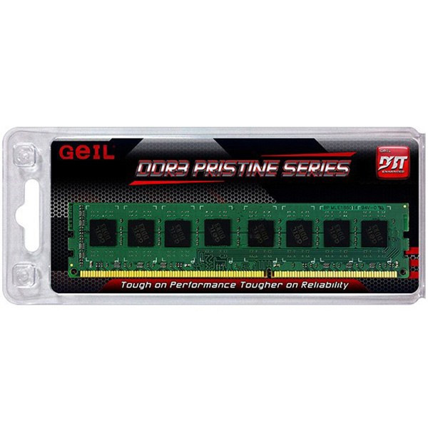 رم دسکتاپ DDR3 تک کاناله 1600 مگاهرتز CL11 گیل مدل Pristine ظرفیت 4 گیگابایت رم دسکتاپ DDR3 تک کاناله 1600 مگاهرتز CL11 گیل مدل Pristine ظرفیت 4 گیگابایت