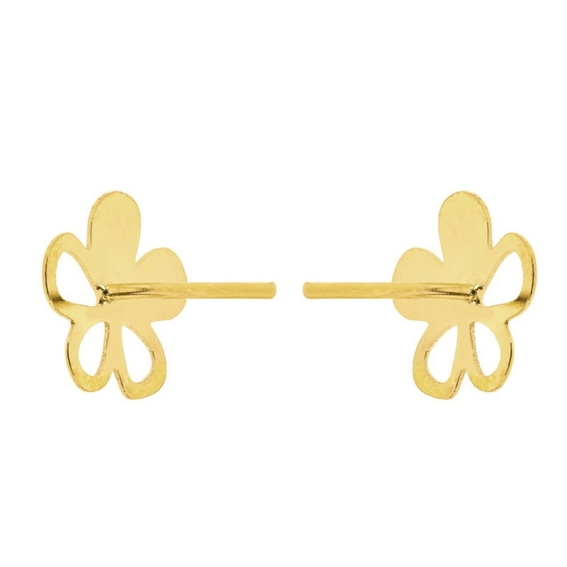 گوشواره طلا 18 عیار زنانه الن نار مدل حرف S