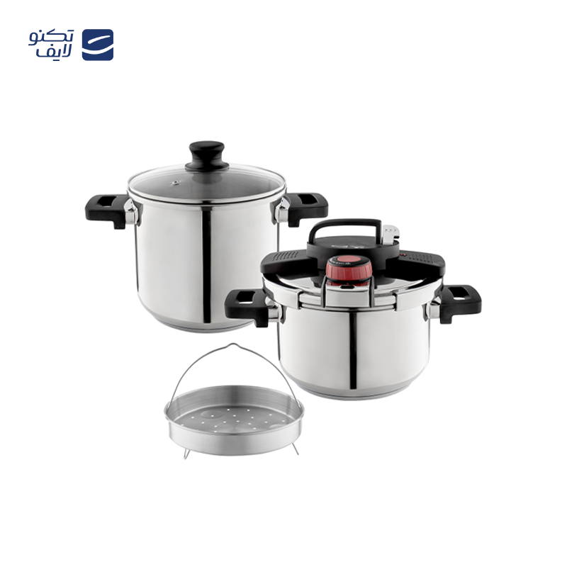 زودپز دوقلو برلین مدل BG-1193PC گنجایش 5 و 7 لیتر زودپز دوقلو برلین مدل BG-1193PC گنجایش 5 و 7 لیتر