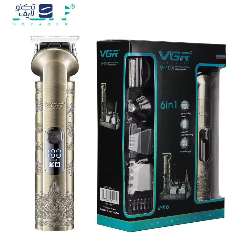 ماشین اصلاح موی سر و صورت وی جی ار مدل v-109 ماشین اصلاح موی سر و صورت وی جی ار مدل v-109