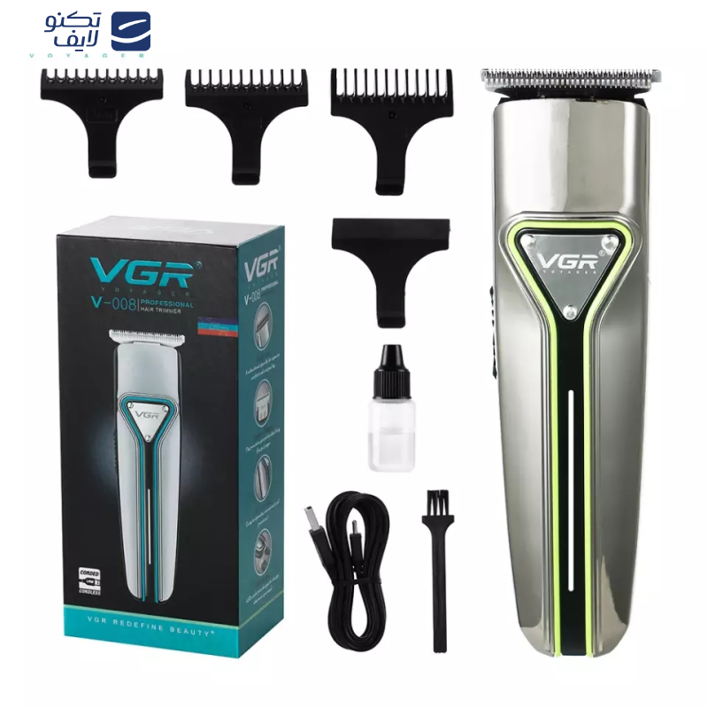 ماشین اصلاح موی سر و صورت وی جی ار مدل V-008 ماشین اصلاح موی سر و صورت وی جی ار مدل V-008