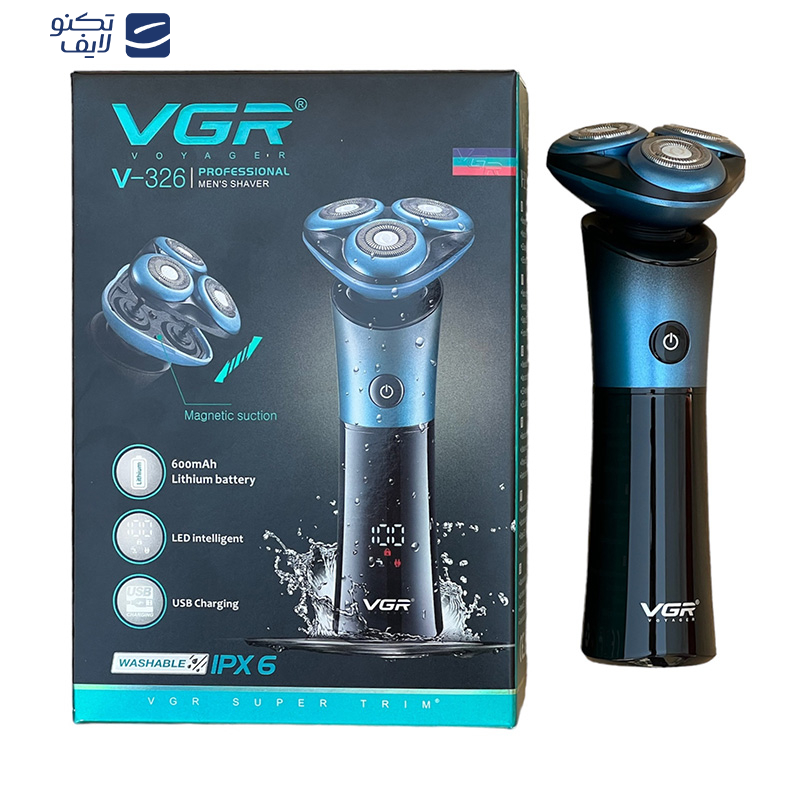 ماشین اصلاح موی صورت وی جی ار مدل V-326 ماشین اصلاح موی صورت وی جی ار مدل V-326