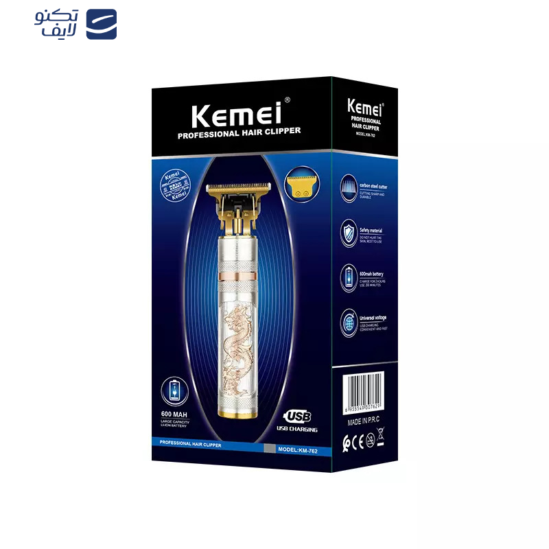 ماشین اصلاح موی صورت کیمی مدل KM-762 ماشین اصلاح موی صورت کیمی مدل KM-762