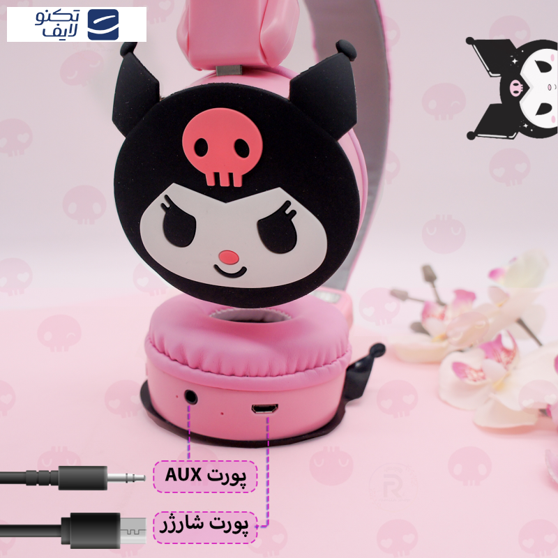 هدفون بی سیم طرح فانتزی کرومی مدل Kuromi-AH-807L هدفون بی سیم طرح فانتزی کرومی مدل Kuromi-AH-807L