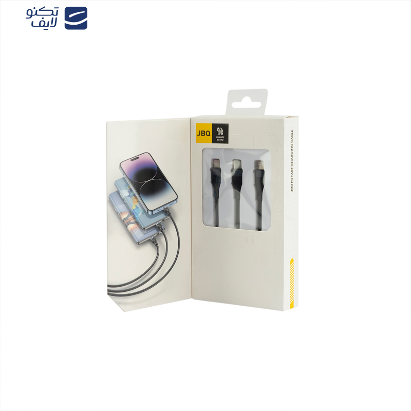 کابل تبدیل USB-C به USB-C , لایتنینگ جی بی کیو مدل CA-537 طول 1.5 متر