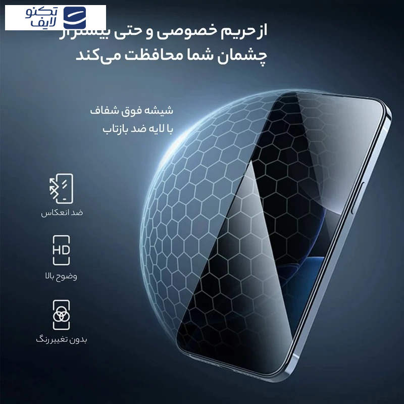 محافظ حریم شخصی صفحه نمایش گرین لاین مدل 3D Silicone Plus Privacy مناسب برای گوشی موبایل اپل iPhone 16 Pro Max