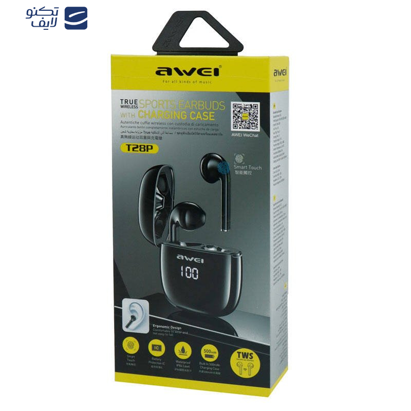 هندزفری بی سیم اوی مدل Awei T28s with LED Display هندزفری بی سیم اوی مدل Awei T28s with LED Display