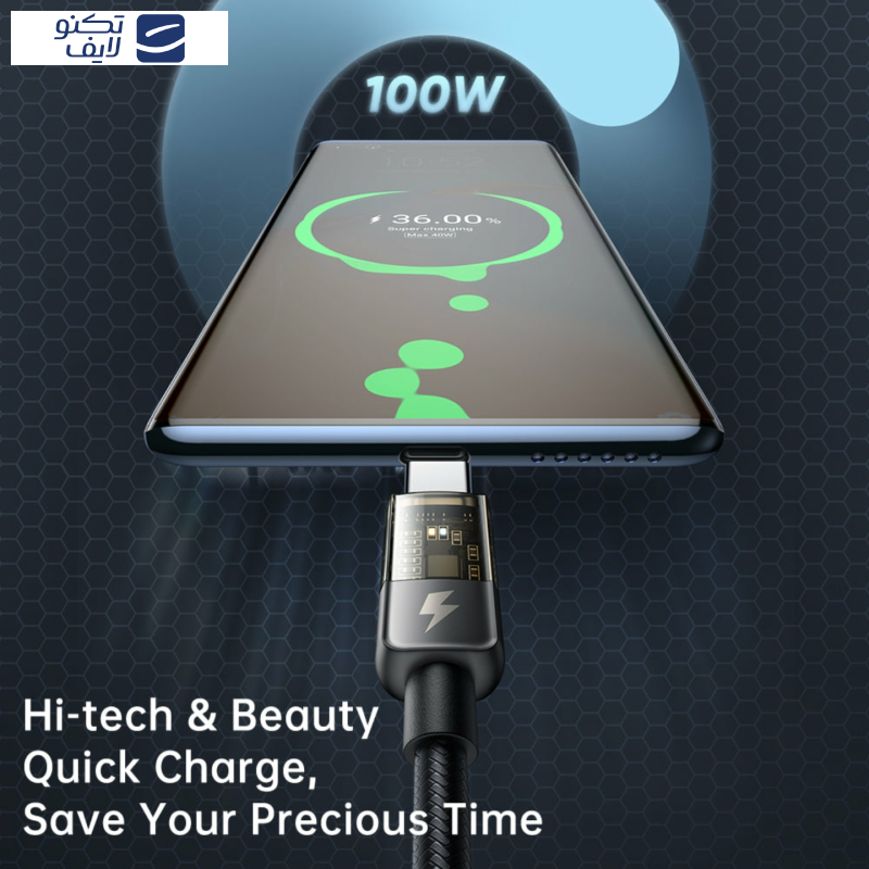 کابل تبدیل USB-C مک دودو مدل CA-2840 طول 1.2 متر کابل تبدیل USB-C مک دودو مدل CA-2840 طول 1.2 متر