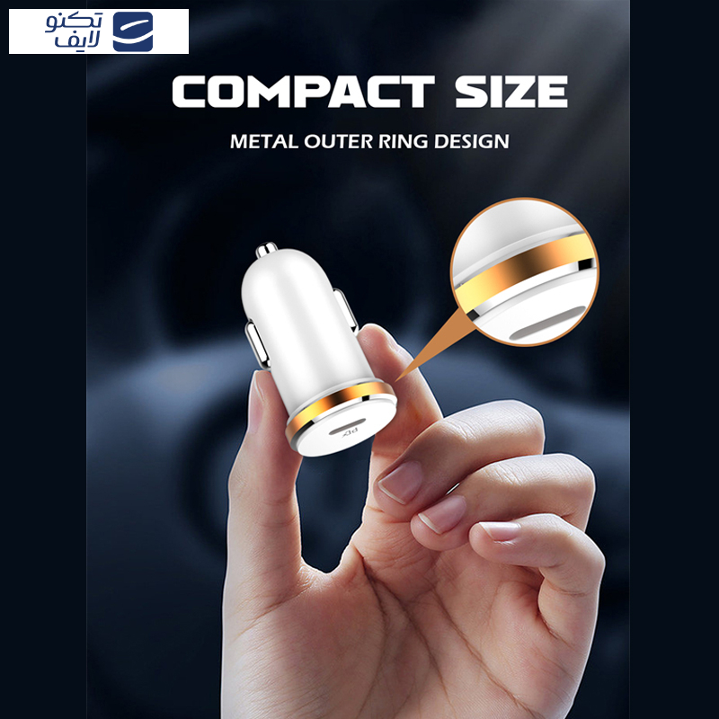 شارژر فندکی 27 وات الدینیو مدل C22Q به همراه کابل USB-C شارژر فندکی 27 وات الدینیو مدل C22Q به همراه کابل USB-C