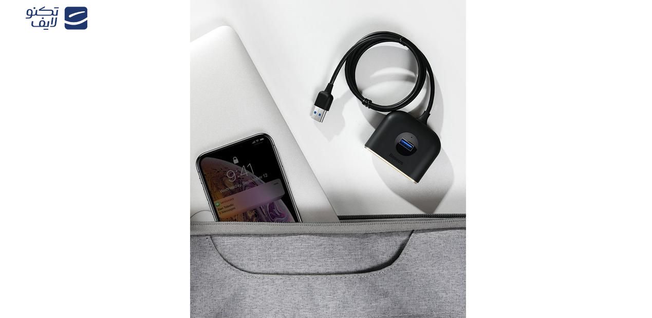 هاب 4 پورت USB 3.0 باسئوس مدل CAHUB-AY هاب 4 پورت USB 3.0 باسئوس مدل CAHUB-AY