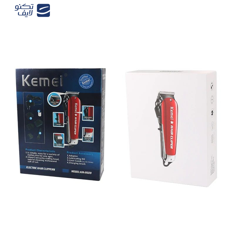 ماشین اصلاح موی سر و صورت کیمی مدل KM-2609 ماشین اصلاح موی سر و صورت کیمی مدل KM-2609