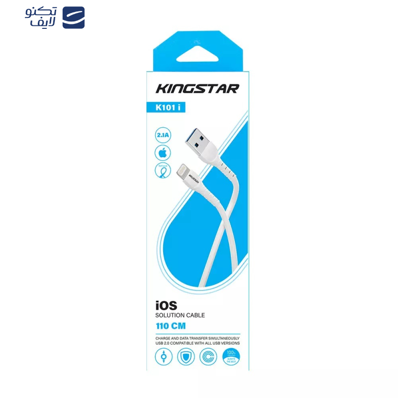 کابل تبدیل USB به لایتنینگ کینگ استار مدل K101i طول 1.1 متر