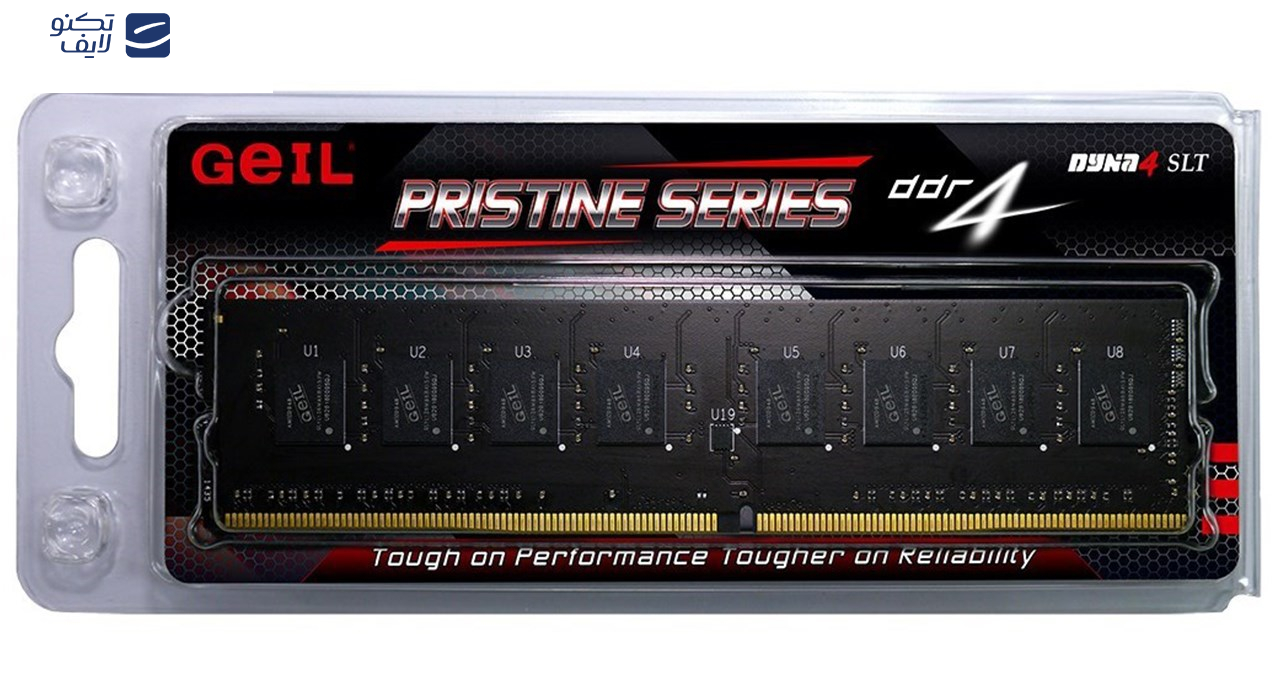 رم دسکتاپ DDR4 تک کاناله 2400 مگاهرتز CL17 گیل مدل Pristine ظرفیت 8 گیگابایت رم دسکتاپ DDR4 تک کاناله 2400 مگاهرتز CL17 گیل مدل Pristine ظرفیت 8 گیگابایت