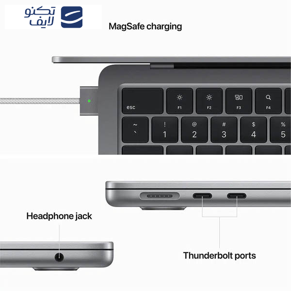 لپ تاپ 13.6 اینچی اپل مدل MacBook Air MC7U4 2022 LLA-M2-16GB RAM-256GB SSD