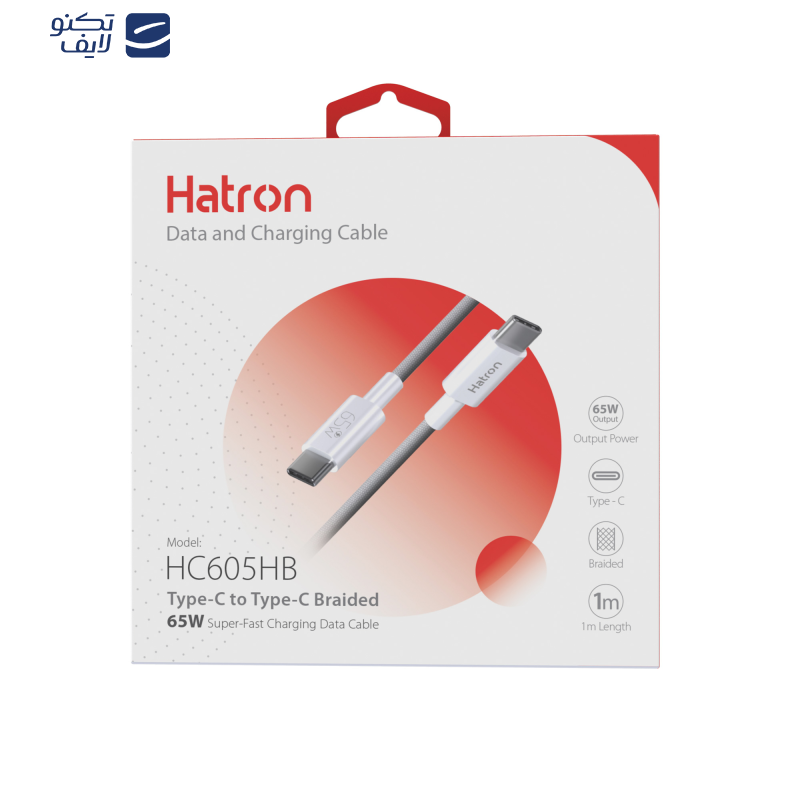 کابل تبدیل USB-C هترون مدل HC605HB طول 1 متر