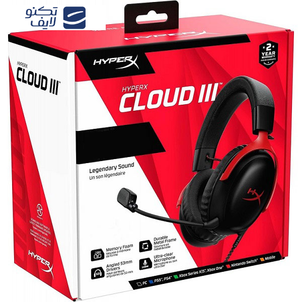 هدست گیمینگ هایپرایکس مدل Cloud III هدست گیمینگ هایپرایکس مدل Cloud III