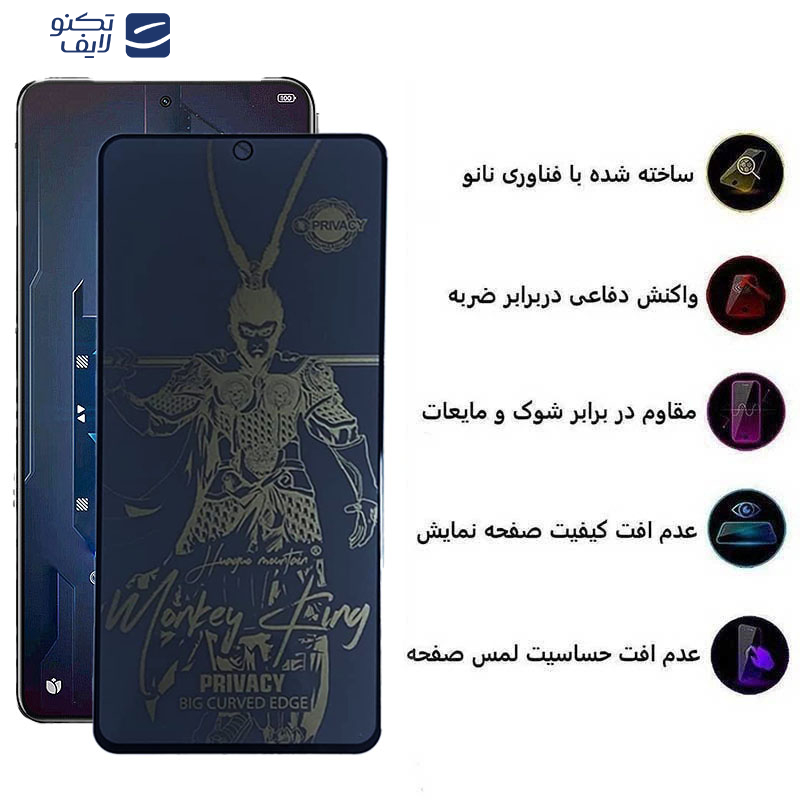 محافظ صفحه نمایش اپیکوی مدل wukong privacy مناسب برای گوشی موبایل شیائومی Black Shark 5 Pro / 5 / 4 Pro / 4 / 3s / 3 محافظ صفحه نمایش اپیکوی مدل wukong privacy مناسب برای گوشی موبایل شیائومی Black Shark 5 Pro / 5 / 4 Pro / 4 / 3s / 3