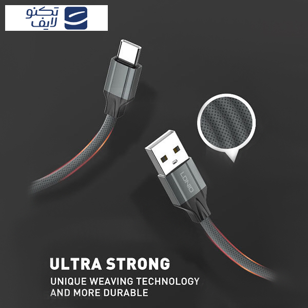 کابل تبدیل USB به USB-C الدینیو مدل LS441 طول 1 متر کابل تبدیل USB به USB-C الدینیو مدل LS441 طول 1 متر