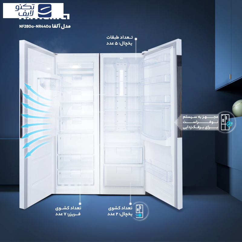 یخچال فریزر دوقلو 17 فوت هیمالیا مدل NF280a-NR440a یخچال فریزر دوقلو 17 فوت هیمالیا مدل NF280a-NR440a