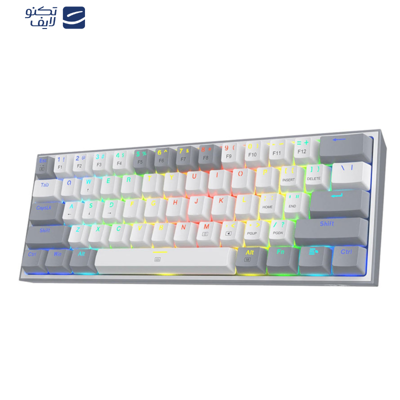 کیبورد مخصوص بازی ردراگون مدل FIZZ K617 WHITE/GREY