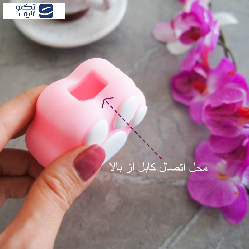 محافظ کابل طرح فانتزی پنجه مدل CatPaw-Cover به همراه محافظ شارژر دیواری مجموعه 4 عددی