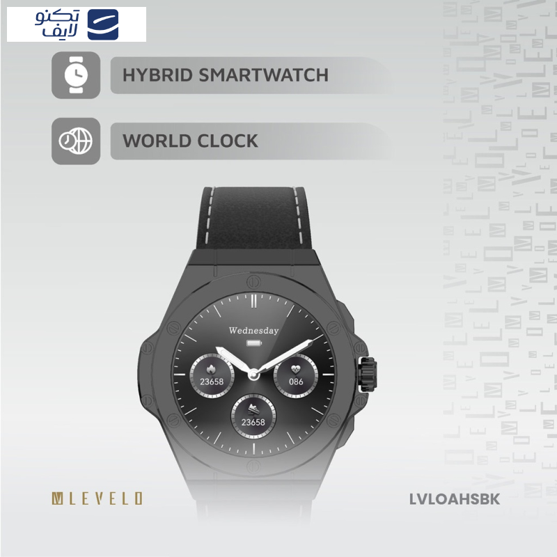 ساعت هوشمند 44 میلی متری لولو مدل Oak Automatique Hybrid بند چرم ساعت هوشمند 44 میلی متری لولو مدل Oak Automatique Hybrid بند چرم