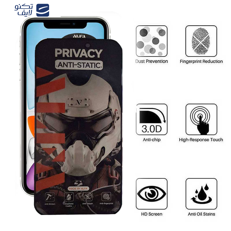 محافظ صفحه نمایش حریم شخصی اپیکوی مدل Alpha مناسب برای گوشی موبایل اپل iPhone 11 / XR محافظ صفحه نمایش حریم شخصی اپیکوی مدل Alpha مناسب برای گوشی موبایل اپل iPhone 11 / XR