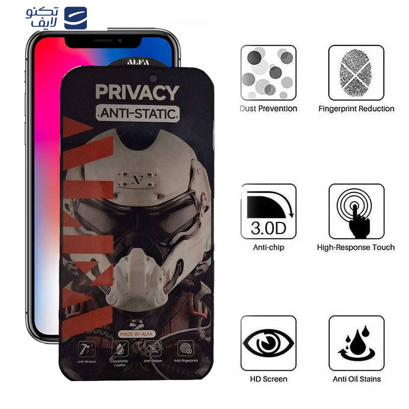 محافظ صفحه نمایش حریم شخصی اپیکوی مدل Alpha مناسب برای گوشی موبایل اپل iPhone 11 Pro / XS / X محافظ صفحه نمایش حریم شخصی اپیکوی مدل Alpha مناسب برای گوشی موبایل اپل iPhone 11 Pro / XS / X