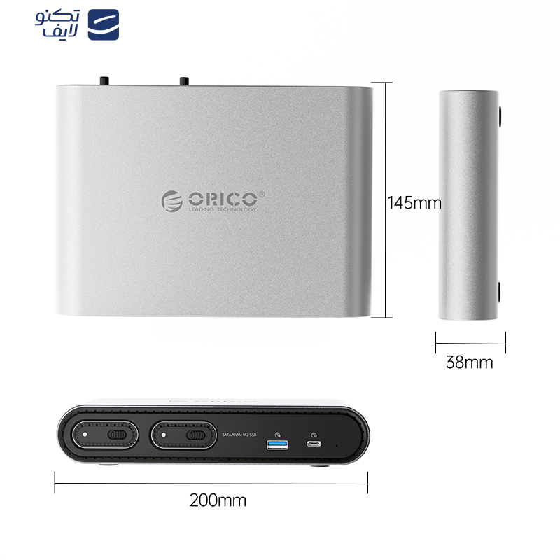 داک هارد و مبدل اوریکو مدل ORICO-PTM2 داک هارد و مبدل اوریکو مدل ORICO-PTM2
