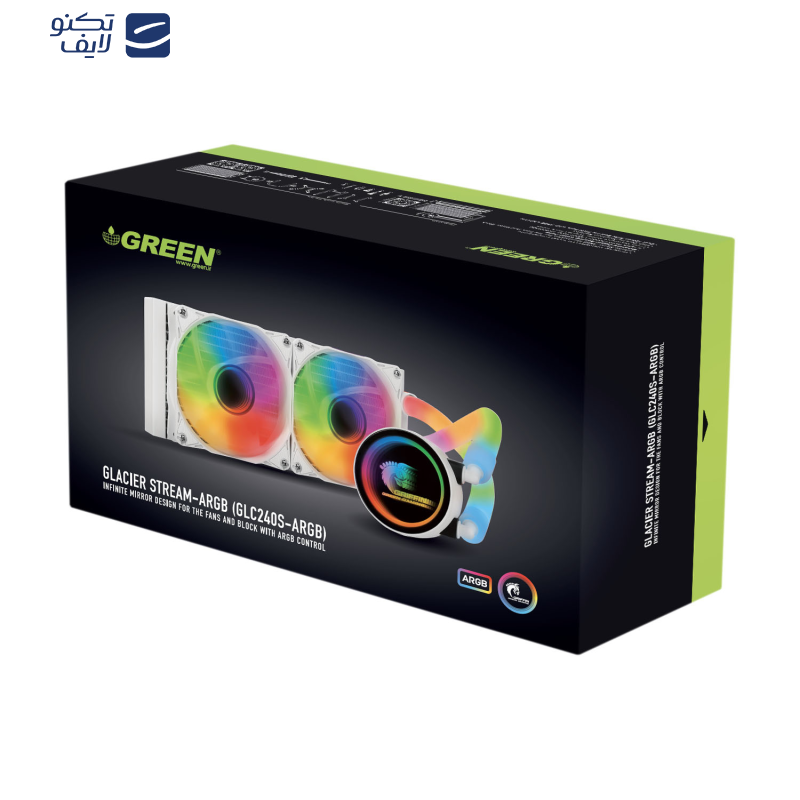 سیستم خنک کننده آبی گرین مدل GLACIER 240 STREAM-ARGB سیستم خنک کننده آبی گرین مدل GLACIER 240 STREAM-ARGB