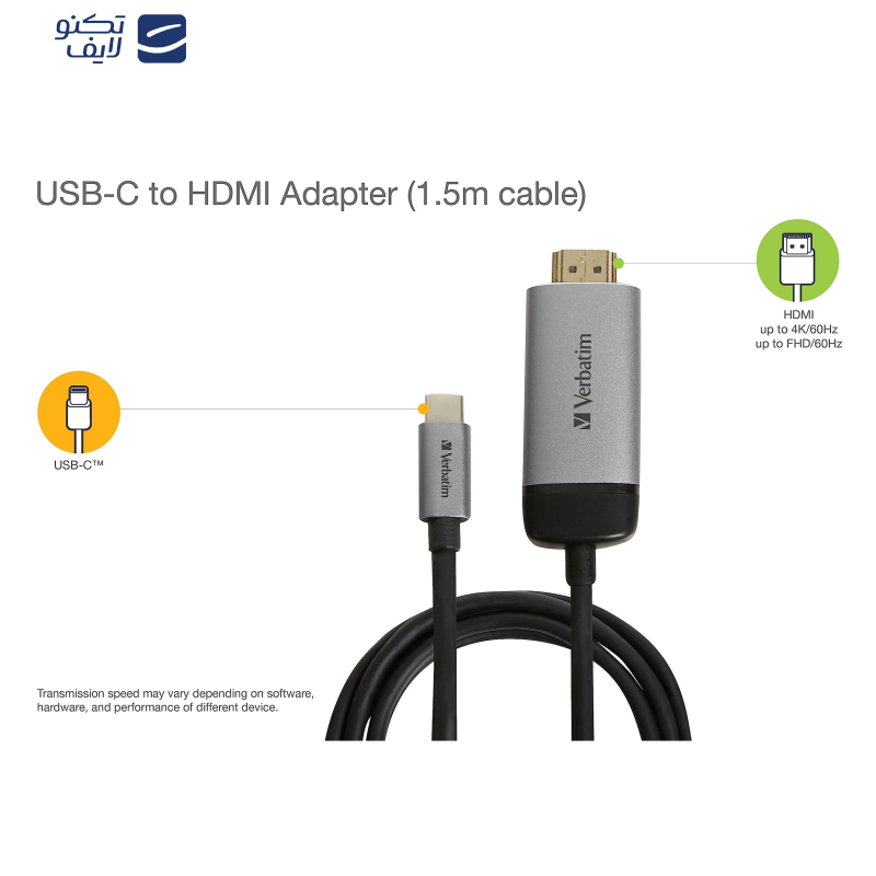 مبدل USB-C به HDMI ورباتیم مدل 49143 مبدل USB-C به HDMI ورباتیم مدل 49143