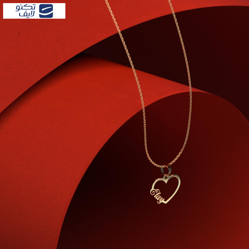 گردنبند طلا 18 عیار زنانه مدوپد مدل اسم ال آی elay کد HF2-1-1015