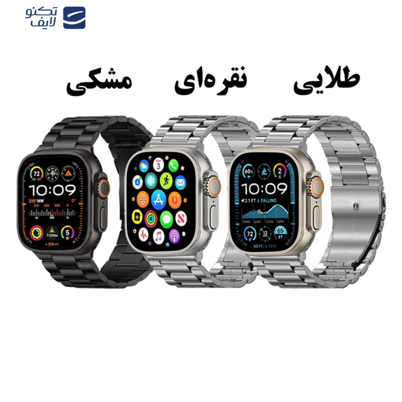 ساعت هوشمند 49 میلی متری ورنا مدل T49 Ultra با بند فلزی به همراه 2 بند اضافه و شارژر ساعت هوشمند 49 میلی متری ورنا مدل T49 Ultra با بند فلزی به همراه 2 بند اضافه و شارژر