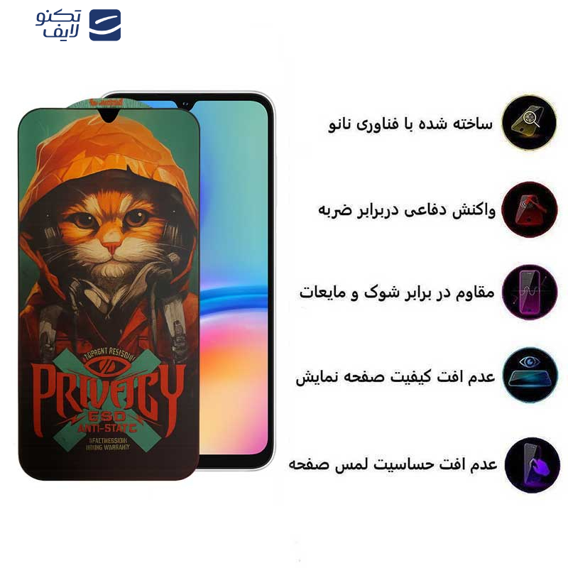 محافظ صفحه نمایش حریم شخصی اپیکوی مدل Privacy Hoodie Cat مناسب برای گوشی موبایل سامسونگ Galaxy A06s محافظ صفحه نمایش حریم شخصی اپیکوی مدل Privacy Hoodie Cat مناسب برای گوشی موبایل سامسونگ Galaxy A06s