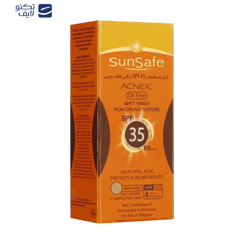 کرم ضد آفتاب رنگی سان سیف SPF 35 مدل 01 مناسب برای پوست چرب وزن 50 گرم کرم ضد آفتاب رنگی سان سیف SPF 35 مدل 01 مناسب برای پوست چرب وزن 50 گرم