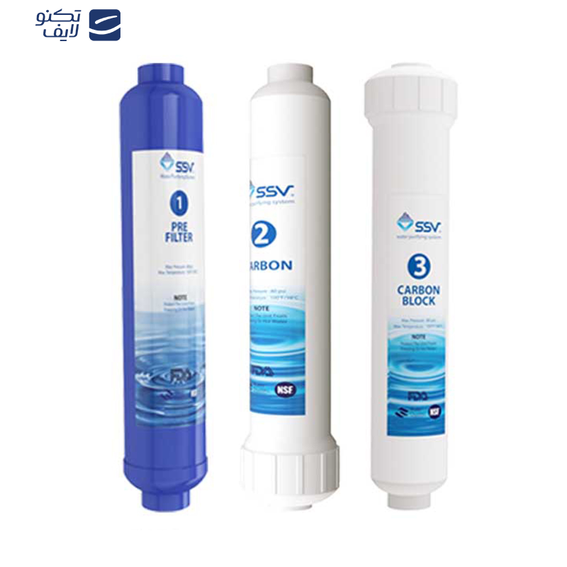 دستگاه تصفیه کننده آب اس اس وی مدل PureLine 2W X1000 به همراه شیر تصفیه آب و فیلتر تصفیه آب بسته 3 عددی دستگاه تصفیه کننده آب اس اس وی مدل PureLine 2W X1000 به همراه شیر تصفیه آب و فیلتر تصفیه آب بسته 3 عددی