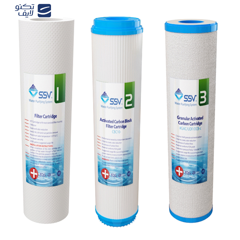 دستگاه تصفیه آب اس اس وی مدل UltraSpring 2W X1000 به همراه شیر تصفیه آب و فیلتر تصفیه آب بسته 3 عددی