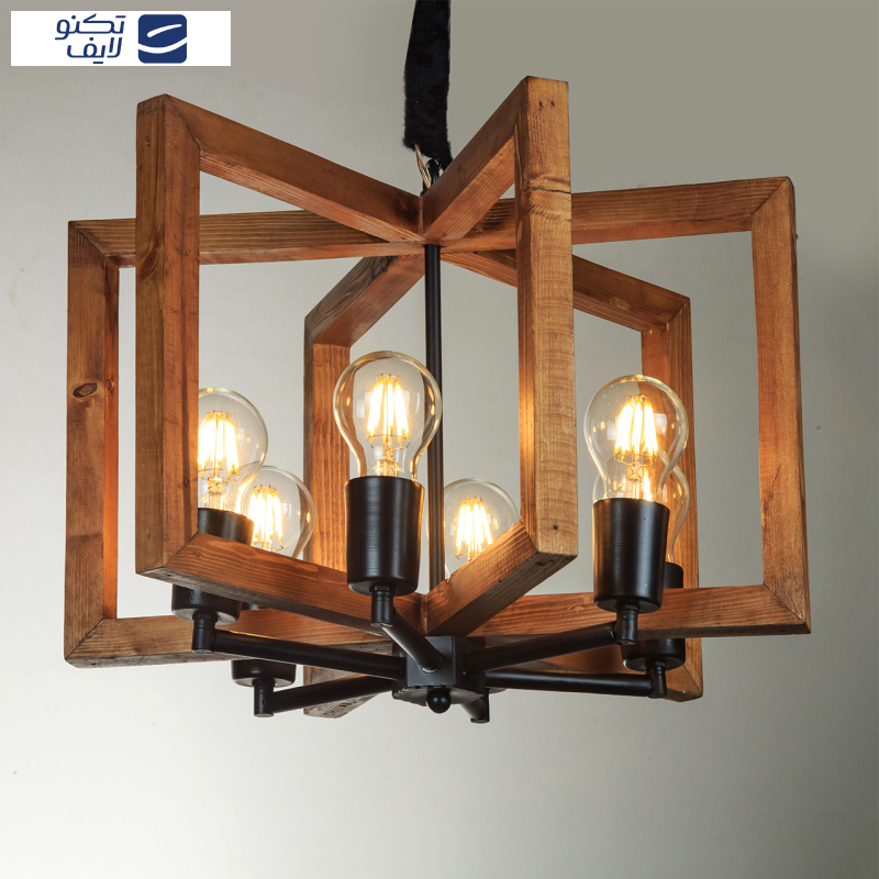 لوستر آویز 6 شعله چشمه نور کد 2236/6