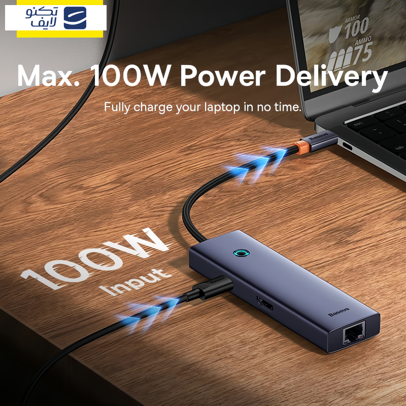 هاب 6 پورت USB-C بیسوس مدل BS-OH151 هاب 6 پورت USB-C بیسوس مدل BS-OH151