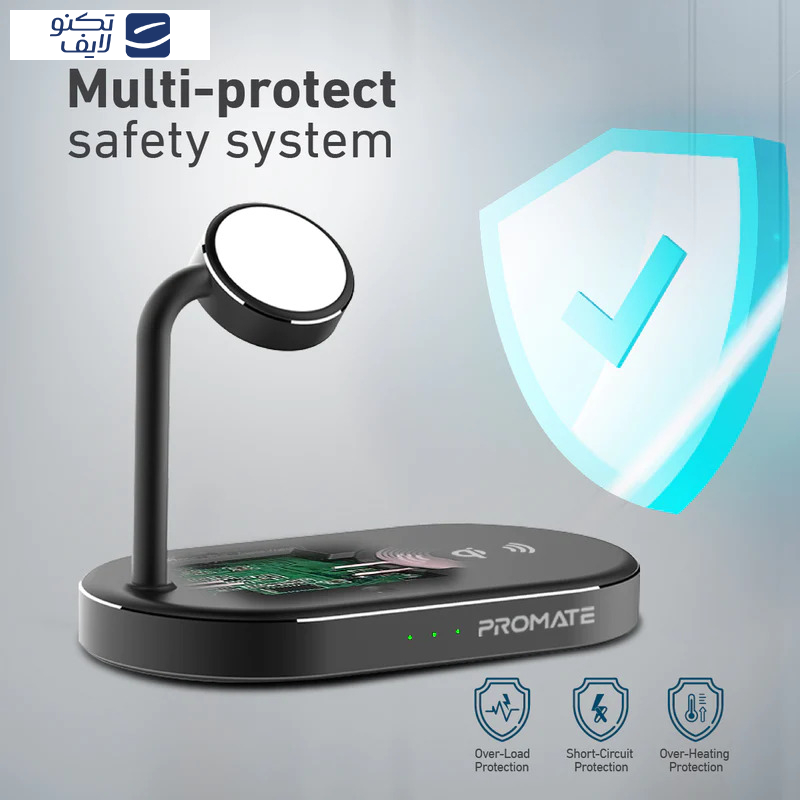 شارژر بی سیم پرومیت مدل WAVEPOWER.EU-BK شارژر بی سیم پرومیت مدل WAVEPOWER.EU-BK