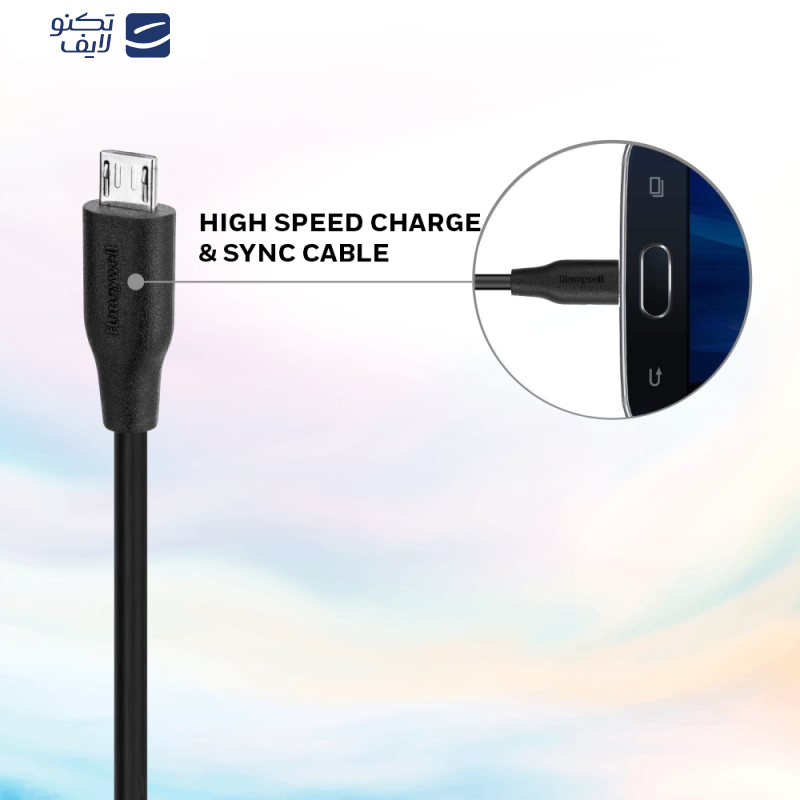 کابل تبدیل USB به microUSB هانیول مدل HC000022 طول 1.2 متر کابل تبدیل USB به microUSB هانیول مدل HC000022 طول 1.2 متر