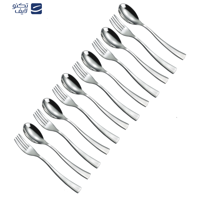سرویس قاشق و چنگال 12 پارچه 6 نفره جی فی نی مدل 185
