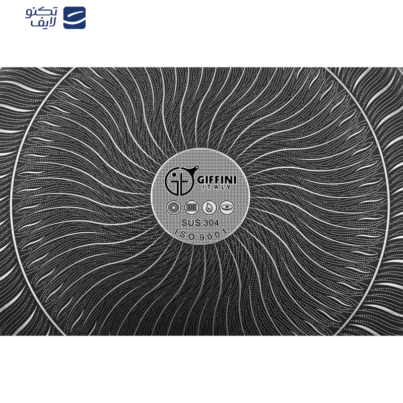 سرویس قابلمه و تابه 9 پارچه استیل جی فی نی مدل 09 سرویس قابلمه و تابه 9 پارچه استیل جی فی نی مدل 09